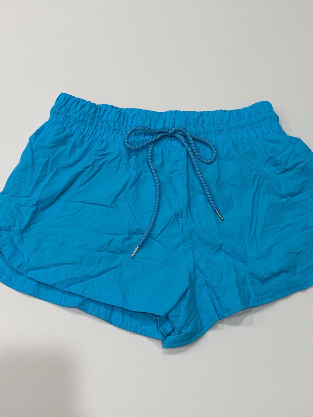 Forever 21 Bright Aqua Blue High Rise Athletic Shorts underneath
